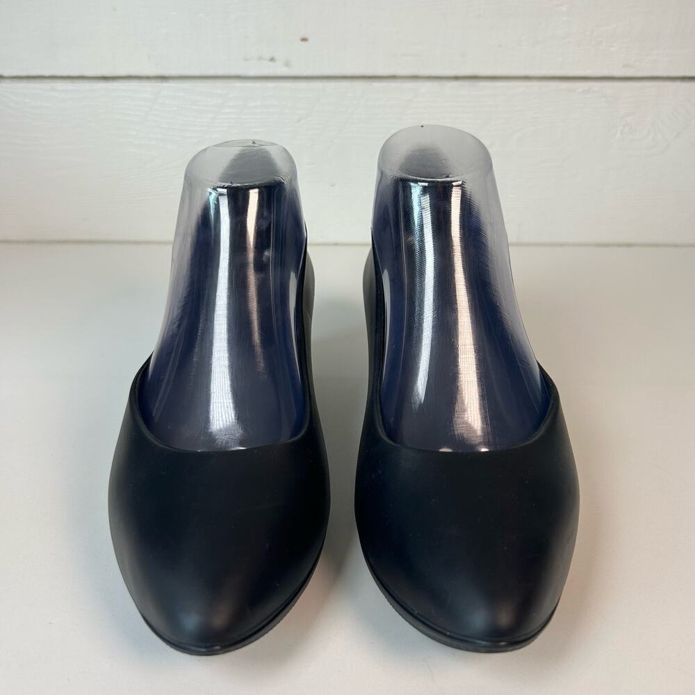Walk & Rest Womens Size 8 Black Slip On Pointed Toe Wedge Pump Heels Office Work